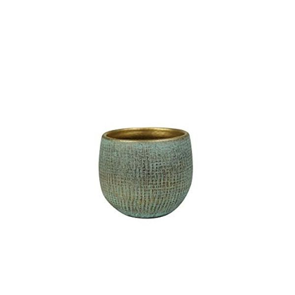 TS Indoor Blumentopf Ryan D16 cm Farbe mint-gold Durchmesser 16 cm