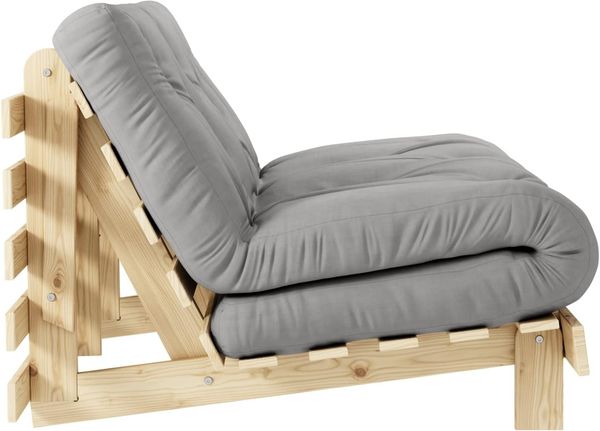 KARUP DESIGN ROOTS Futonsofa Gestell unbehandelt Matratze Grau Bild 5