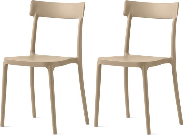 Connubia, 2 Stühle Argo aus Polypropylen Nussbaum matt