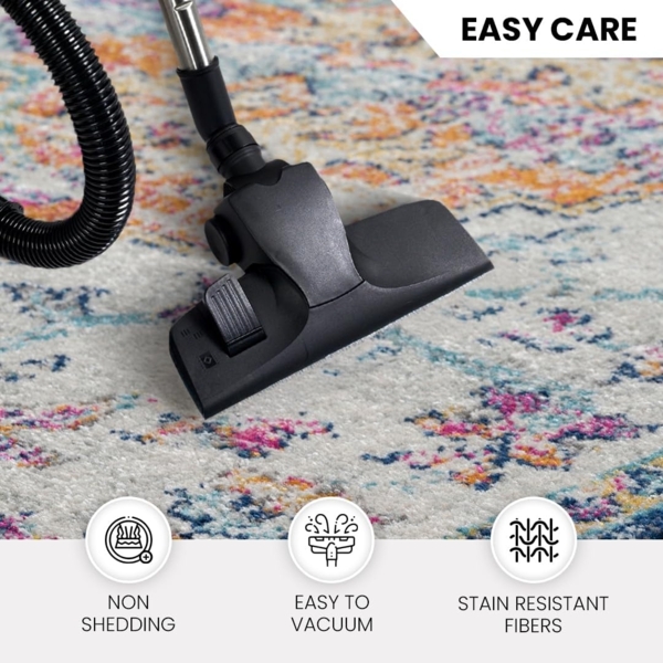 Livabliss Teppich MUNICH, rechteckig, Höhe: 11 mm, Vintage Orientteppich, Kurzflor Boho Wohnzimmerteppich, Läufer Bild 2