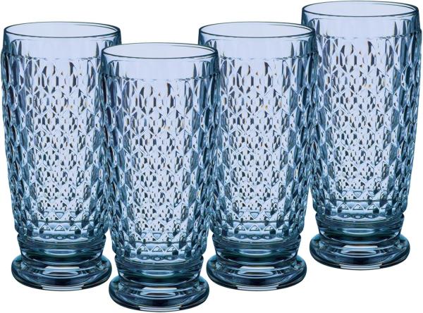 Villeroy & Boch Vorteilset 4 Stück Boston coloured Longdrink blue Kristallglas blau 1173090111