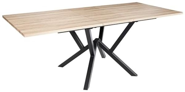 Ausziehbarer Esstisch ANSELL Hellbraun 160 200 cm 90 cm