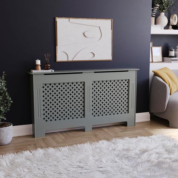 Vida Designs Kommoden & Sideboards, Mitteldichte Holzfaserplatte, Grau, Groß