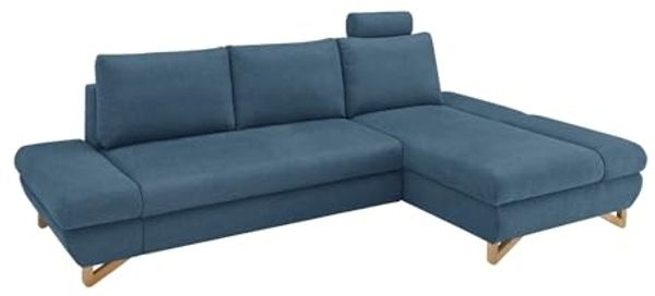 Ecksofa Skalm in blau 284 cm