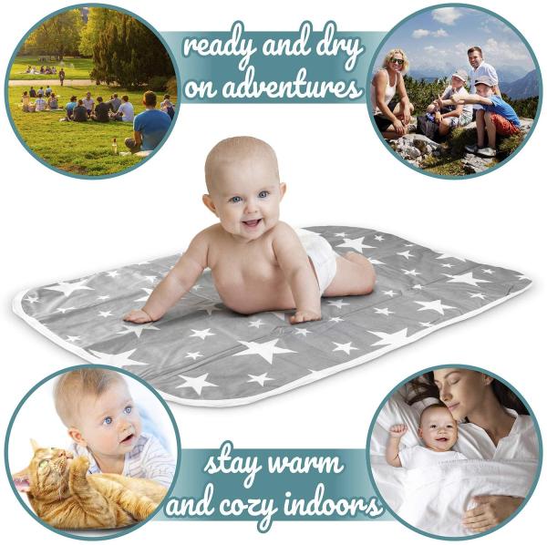 all Kids United Wickelauflage Wickelunterlage Baby Wickel-Decke, atmungsaktive, waschbare Unterlage Bild 5