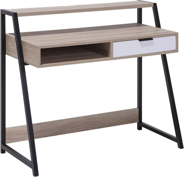 Schreibtisch heller Holzfarbton 100x50 cm CALVIN