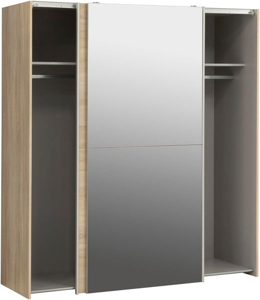 FORTE White Kiss Kleiderschrank, Holzwerkstoff, Beige, 170,3 x 190,5 x 61,2 cm Bild 5