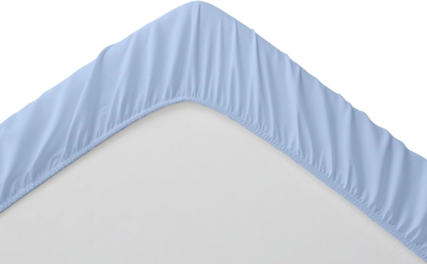 Degrees Home - Collection - Spannbettlaken – 100% Polyester, Hochwertige Mikrofaser, Rundum-Gummizug, Atmungsaktiv & Pflegeleicht, Oeko-Tex Standard -135 x 190 x 33– Himmelblau Bild 4