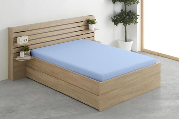 Degrees Home - Collection - Spannbettlaken – 100% Polyester, Hochwertige Mikrofaser, Rundum-Gummizug, Atmungsaktiv & Pflegeleicht, Oeko-Tex Standard -135 x 190 x 33– Himmelblau Bild 2