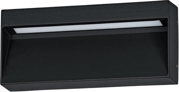 Eglo 900891 Wandleuchte MARUGGIO Alu schwarz LED 1X4,8W 3000/4000/5000/6500K IP65 L:20cm H:9cm