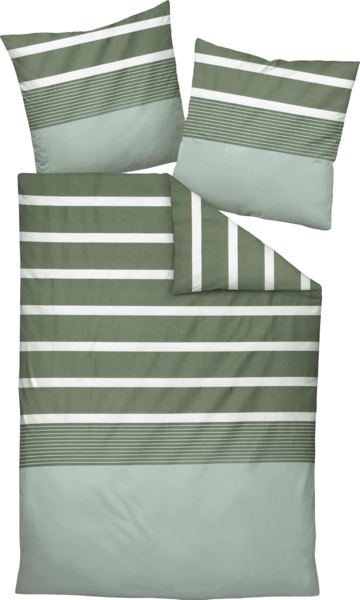 Janine Bettwäsche J. D. 8468, Mako-Satin, 3 teilig, Bettwäsche im Streifen-Design in verschiedenen Qualitäten