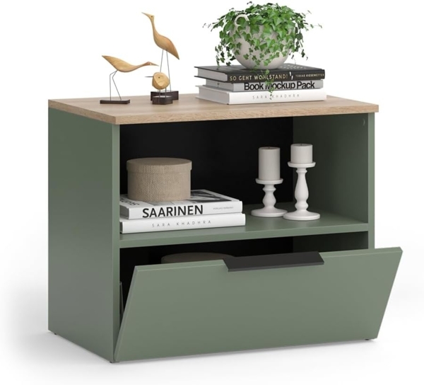 Kommode Wido Grün 60 x 50 cm mit klappe Vicco Bild 6