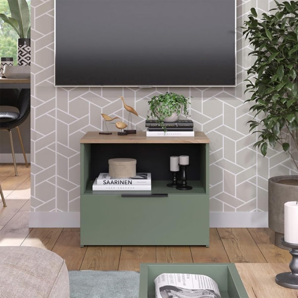 Kommode Wido Grün 60 x 50 cm mit klappe Vicco Bild 7