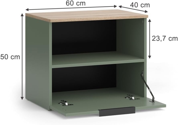 Kommode Wido Grün 60 x 50 cm mit klappe Vicco Bild 3