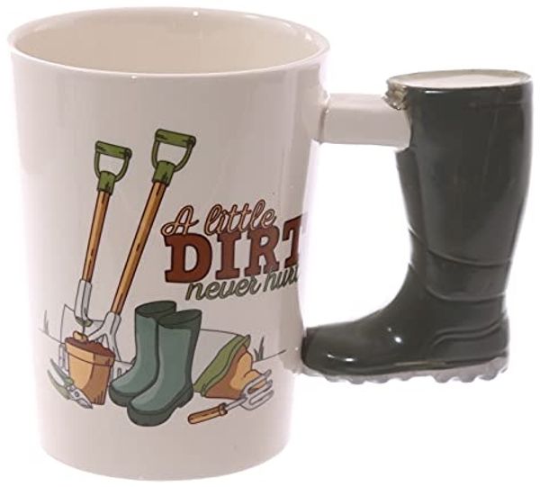 Puckator Tasse Mug Colation Griff in Form eines Stiefels für den Garten