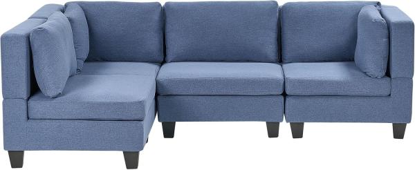 Beliani 'Unstad' Sofa, Blau, Stoff, 72 x 152 x 228 cm, ohne Ottomane, Rechts