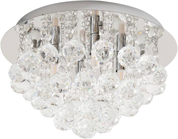 Lindby Deckenleuchten Antonino, Chrom IP20, 4 x 40 W LED