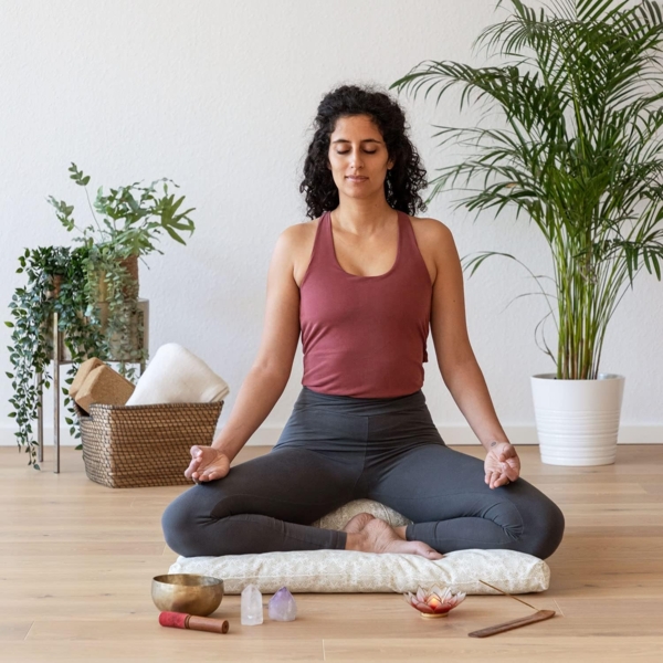 bodhi Meditationskissen Maharaja Collection: Meditationsmatte ZABUTON, deep green Bild 6