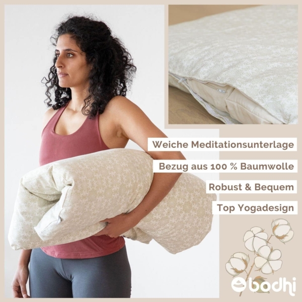 bodhi Meditationskissen Maharaja Collection: Meditationsmatte ZABUTON, deep green Bild 4