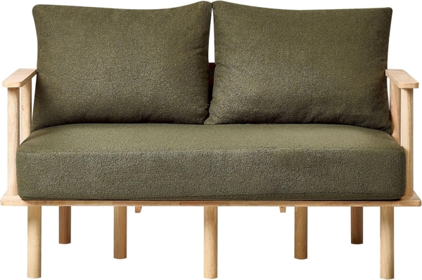 2-Sitzer Sofa Bouclé Stoff Dunkelgrün ASKER