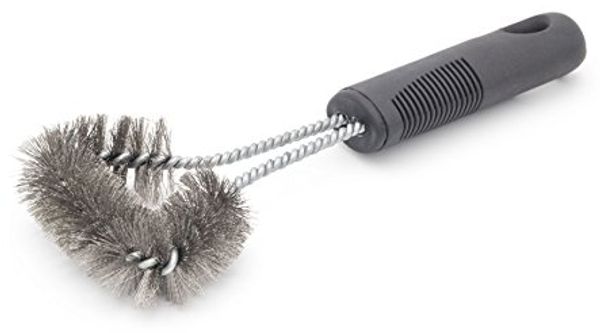 Allgrill Grillbürste mit Edelstahlborsten, Kunststoff grau / Edelstahl silber, 28 x 10 cm