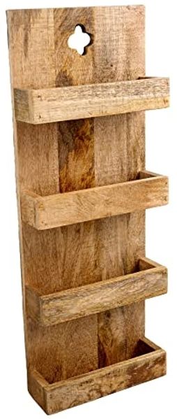 riess-ambiente Küchenregal HEMINGWAY 80cm natur, Einzelartikel 1-tlg, Massivholz · 4 Fächer · Wohnzimmer · Schlafzimmer