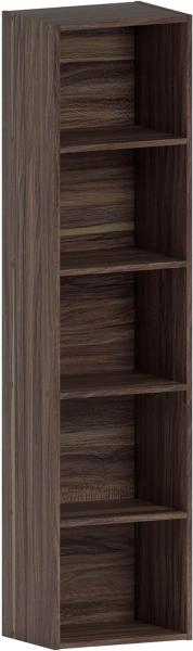 Vida Designs Oxford Bücherregal mit 5 Ebenen, würfelförmig, Walnuss, Holz-Regaleinheit für Büro, Wohnzimmermöbel