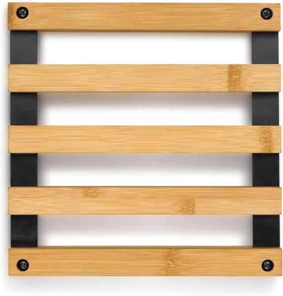 Kela Untersetzer Kiril Bambus schwarz 20x20x3 cm