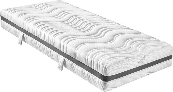 sleepling 190145 Federkernmatratze Comfort 130 | Taschenfederkern Matratze | 7-Zonen Kaltschaum Auflage | Härtegrad 2 | Made in EU | Wendegriffe | Ökotex | 60 Grad waschbar | 140 x 200 x 18 cm, weiß