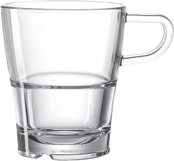 Leonardo Senso Henkeltasse, Kaffeetasse, Kaffee Becher, Kaffeebecher, Glas, 170 ml, 24013