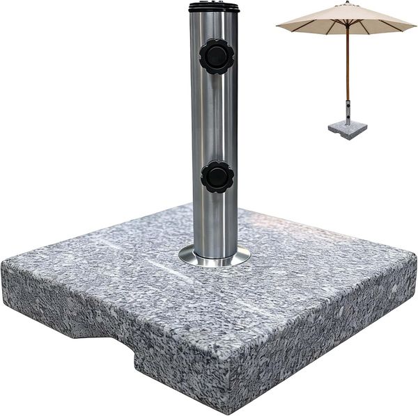 Relaxdays Sonnenschirmständer Granit 24 kg