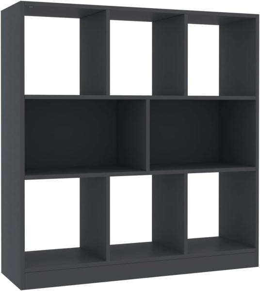 vidaXL Bücherregal Grau 97,5×29,5×100 cm Spanplatte