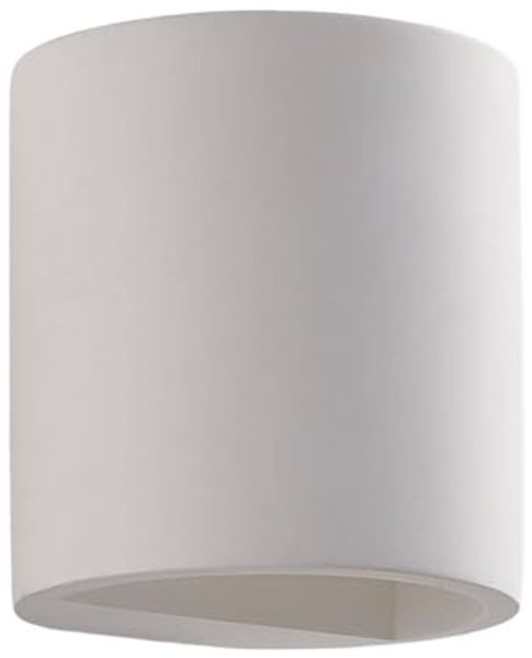 Lindby Wandleuchte Krista, Gips Weiß IP20, 1 x 5 W LED