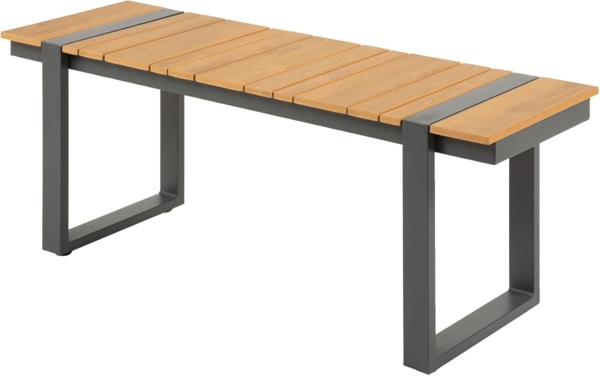 riess-ambiente Gartenbank TAMPA LOUNGE 125cm natur / grau (Einzelartikel, 1-St), wetterfest · Aluminium · Holz-Design · Outdoor · Terrasse · Modern