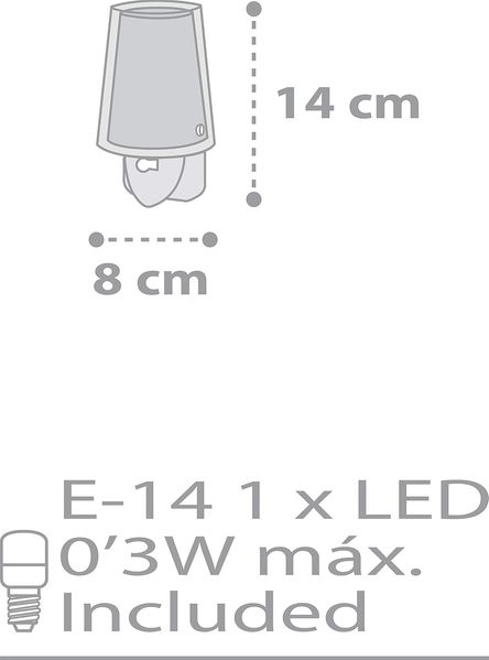 Dalber Nachtlicht Steckdose Kind Baby, LED Nachtlicht für Kinderzimmer, Sterne Stars Grau Bild 7