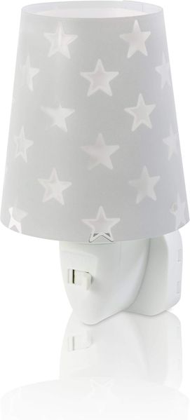 Dalber Nachtlicht Steckdose Kind Baby, LED Nachtlicht für Kinderzimmer, Sterne Stars Grau