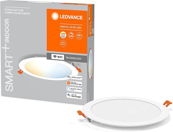 LEDVANCE SMART+ Downlight Slim 22. 5cm 2000lm 22W TW hvid Wi Bild 6