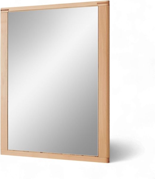 Stella Trading Nature ONE Wandspiegel in Kernbuche massiv FSC-Zertifiziert - Vielseitig einsetzbarer Spiegel für Flur & Garderobe - 74 x 93 x 4 cm (B/H/T)