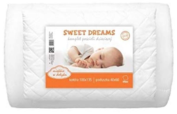 FARO pln Bett-Set 2tlg Baby Bettset Kinderdecke Decke 100x135cm + Kissen 60x40cm, Bettdecken Set mit Kopfkissen 40x60 cm, Bettdecke 100x135 cm