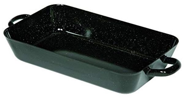RIESS Profi Pfanne Email, schwarz, Länge: 370 mm