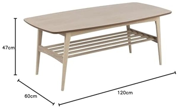 PKline Couchtisch Beistelltisch Wohnzimmertisch Holztisch eiche Hebefunktion Bild 3
