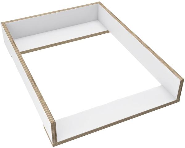 REGALIK Wickelaufsatz für Malm IKEA 72x50 cm - Abnehmbar Wickeltischaufsatz für Kommode in Weiß - Abgeschlossen mit Natürlichem Sperrholz geschützt okologisches Öl Bild 1