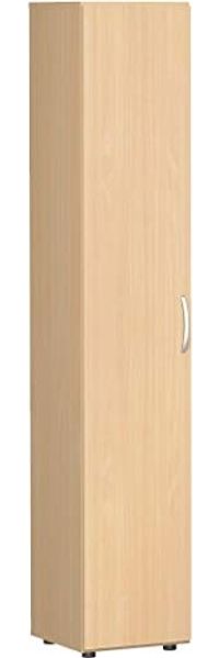 Flügeltürenschrank mit Standfüßen, 40x42x216cm, Buche