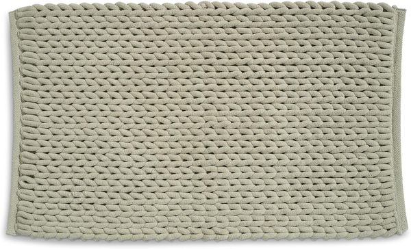 kela Badematte rutschfest 70 x 120 x 2 cm Marie, Badezimmerteppich Taupe, waschbar, recyceltes Polyester & Baumwolle, Badvorleger in Strickstruktur