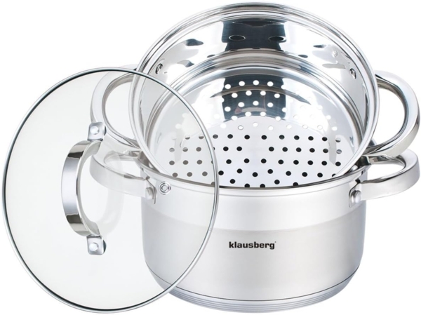 Klausberg Klausberg Dampfgartöpfe 18cm 3 Elemente KB7135