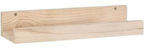 Calicosy Wandregal aus massiver Kiefer - L40 x H7 cm - Helles Holz