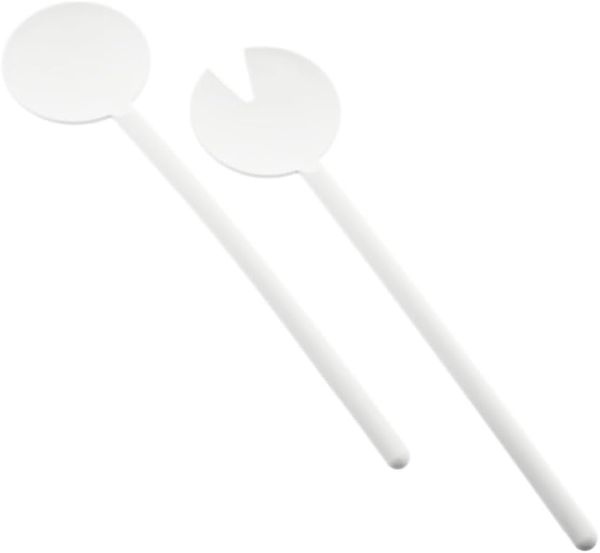 Cofi Salatbesteck 2-teilig – Salatlöffel & Salatgabel im Set – spülmaschinengeeignet Made in Germany, 29 cm lang Weiß