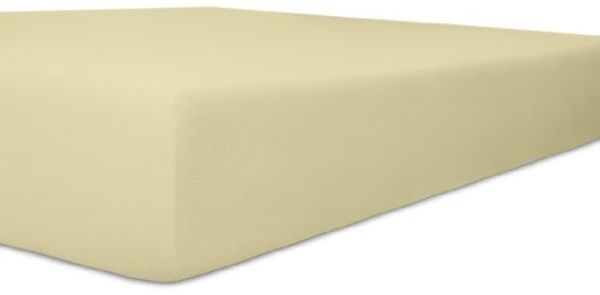 Kneer Spannbettlaken, Spannbetttuch, Single-Jersey Qualität 60 verschiedene Farben und Größen 90x190 - 100x200 cm natur