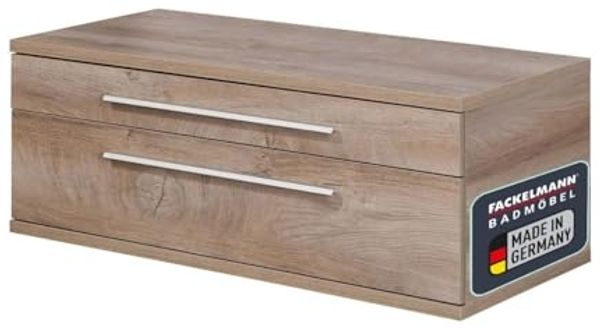 FACKELMANN STANFORD Waschbeckenunterschrank 110 cm breit, Braun hell