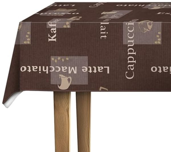 d-c-table® Tischdecke Manhattan Cappuccino 150 x 250 cm, schoko